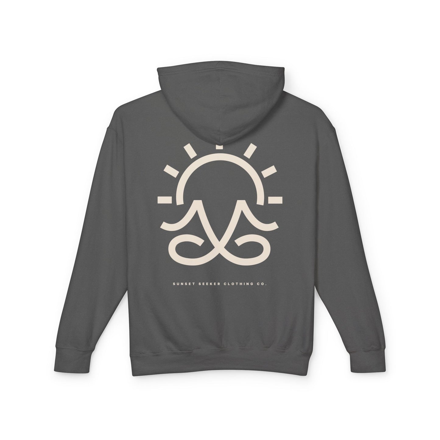 Peace of Mind Sitting Yoga Pose Lightweight Hoodie