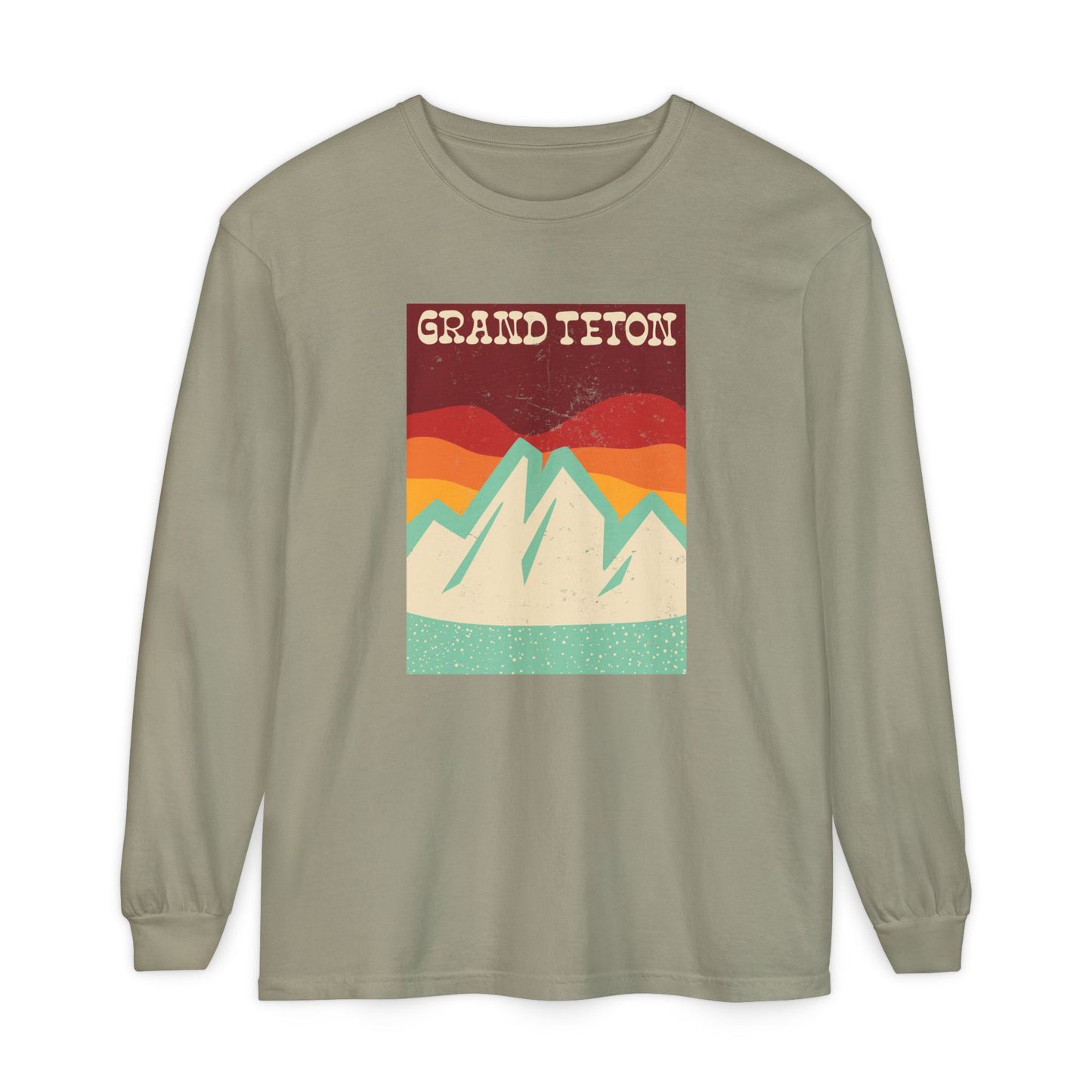 Grand Teton – Retro Sunset Peaks Long Sleeve Tee