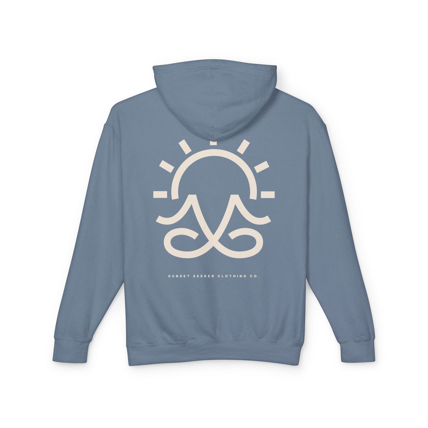 Peace of Mind Sitting Yoga Pose Lightweight Hoodie