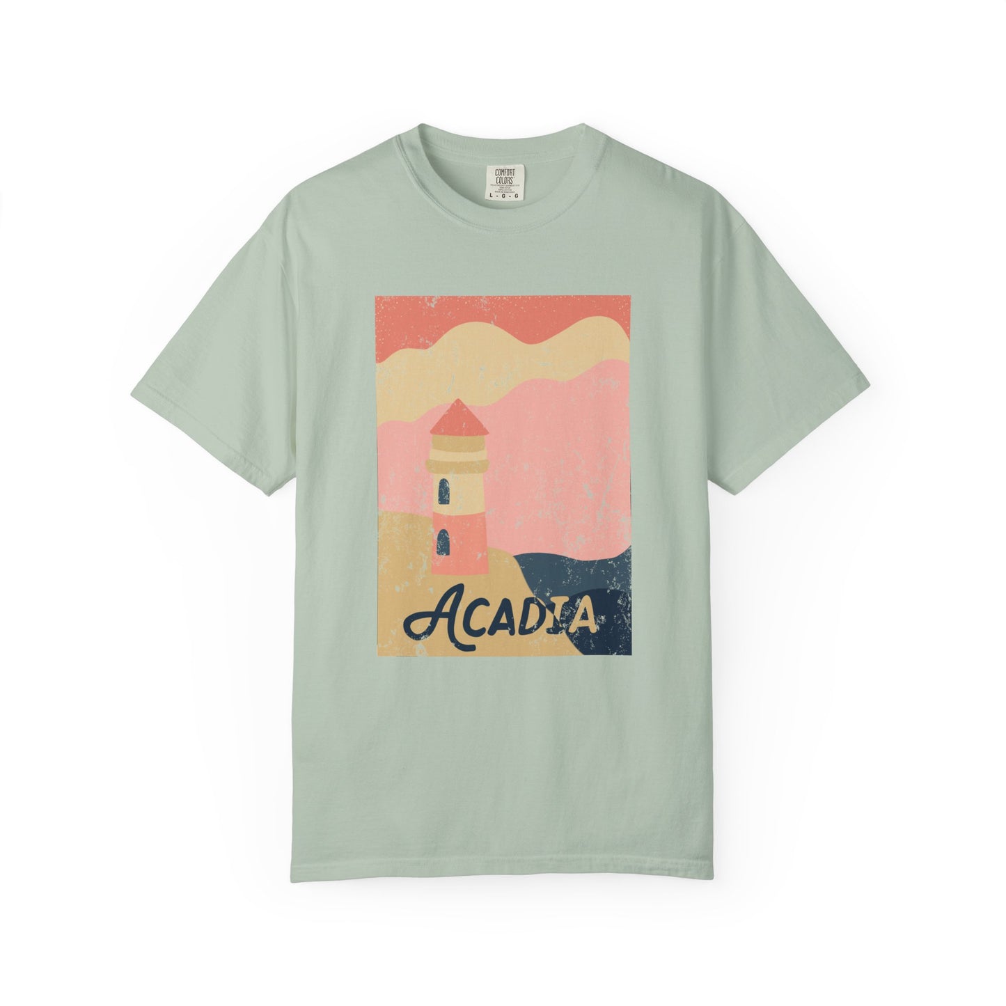 Acadia Lighthouse – Vintage Sunset Tee