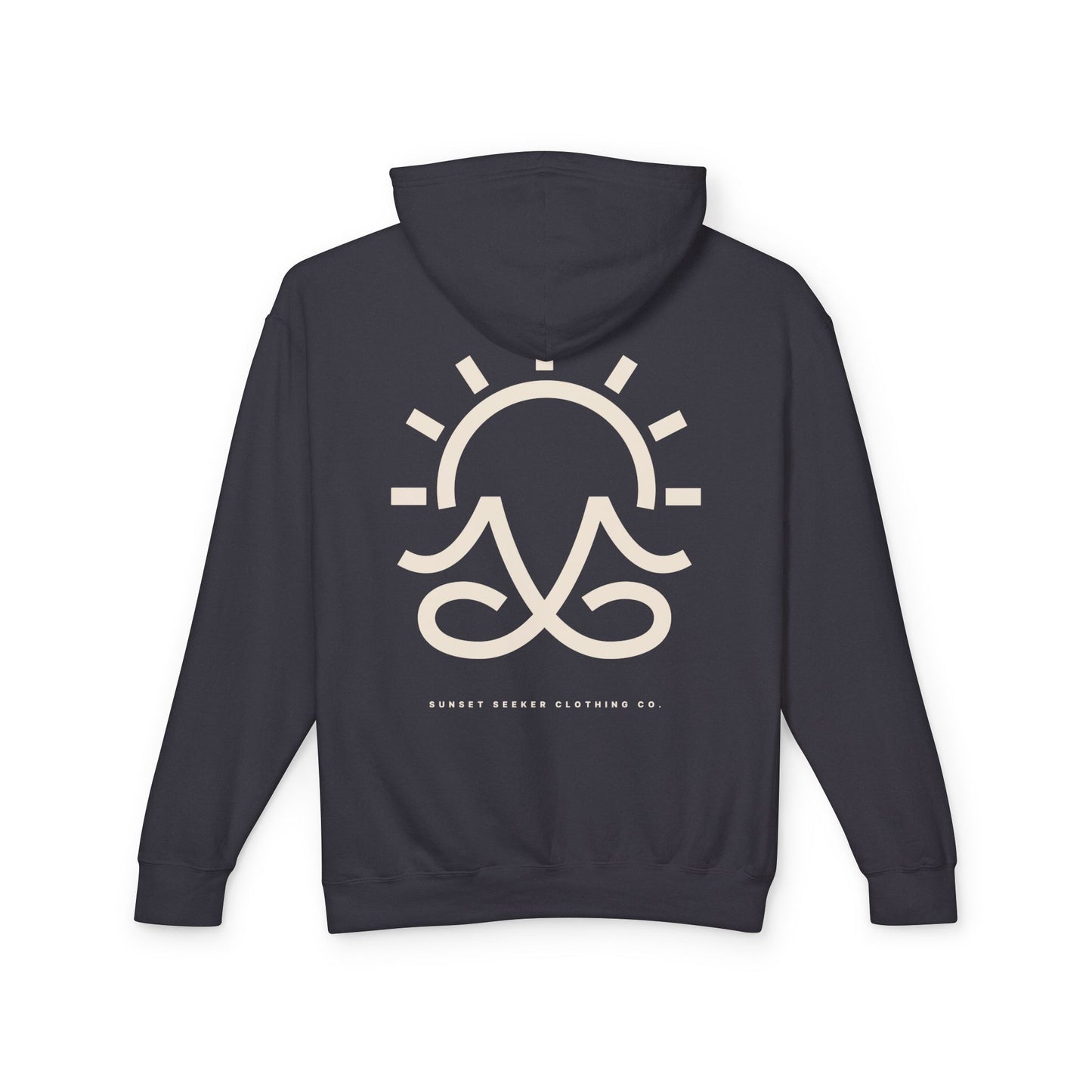 Peace of Mind Sitting Yoga Pose Lightweight Hoodie
