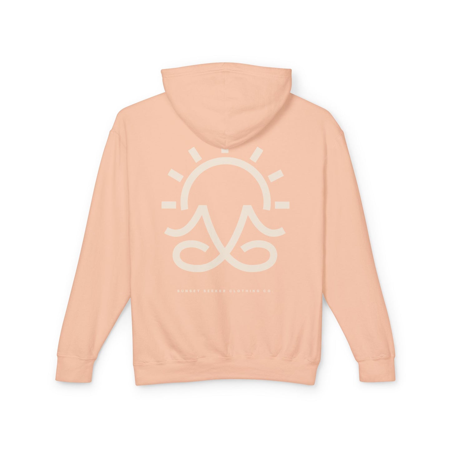 Peace of Mind Sitting Yoga Pose Lightweight Hoodie