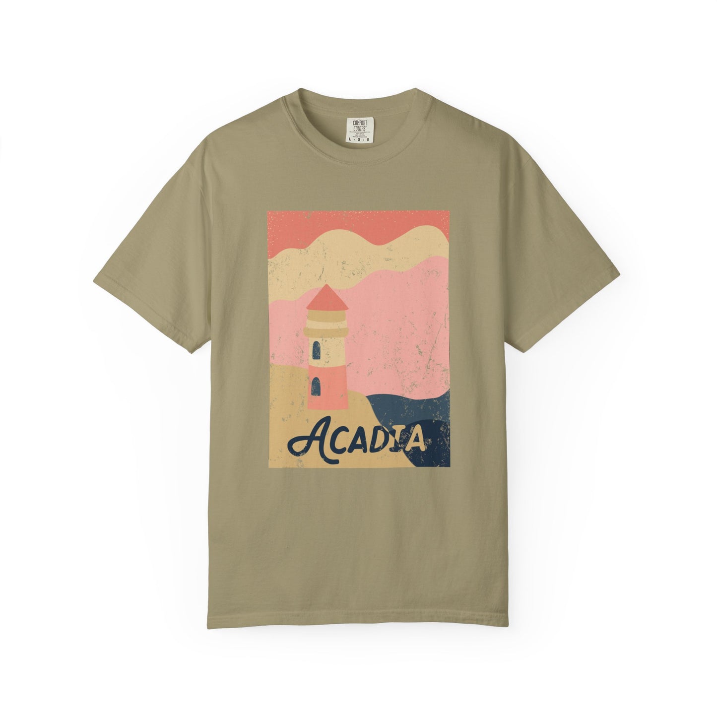 Acadia Lighthouse – Vintage Sunset Tee