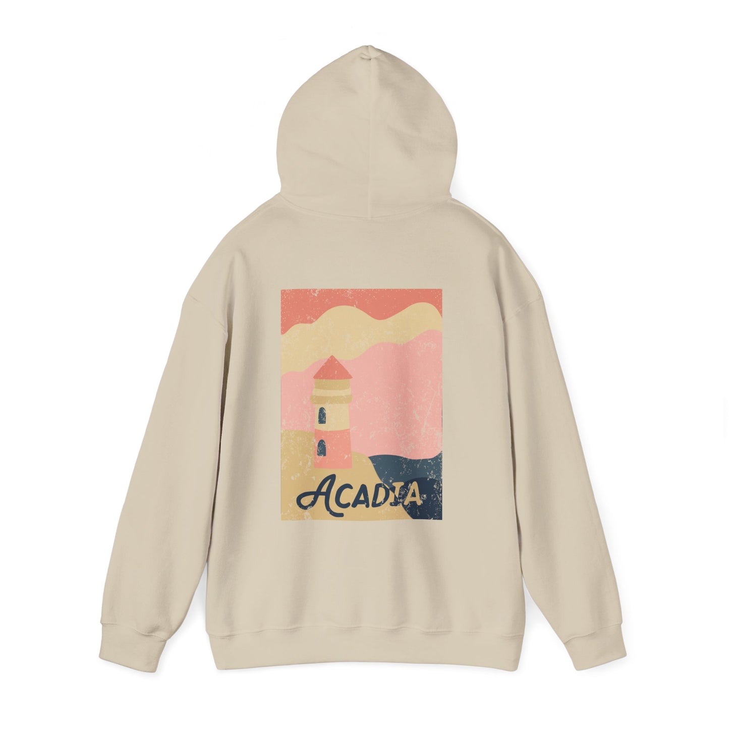 Acadia Lighthouse – Vintage Sunset Soft Hoodie