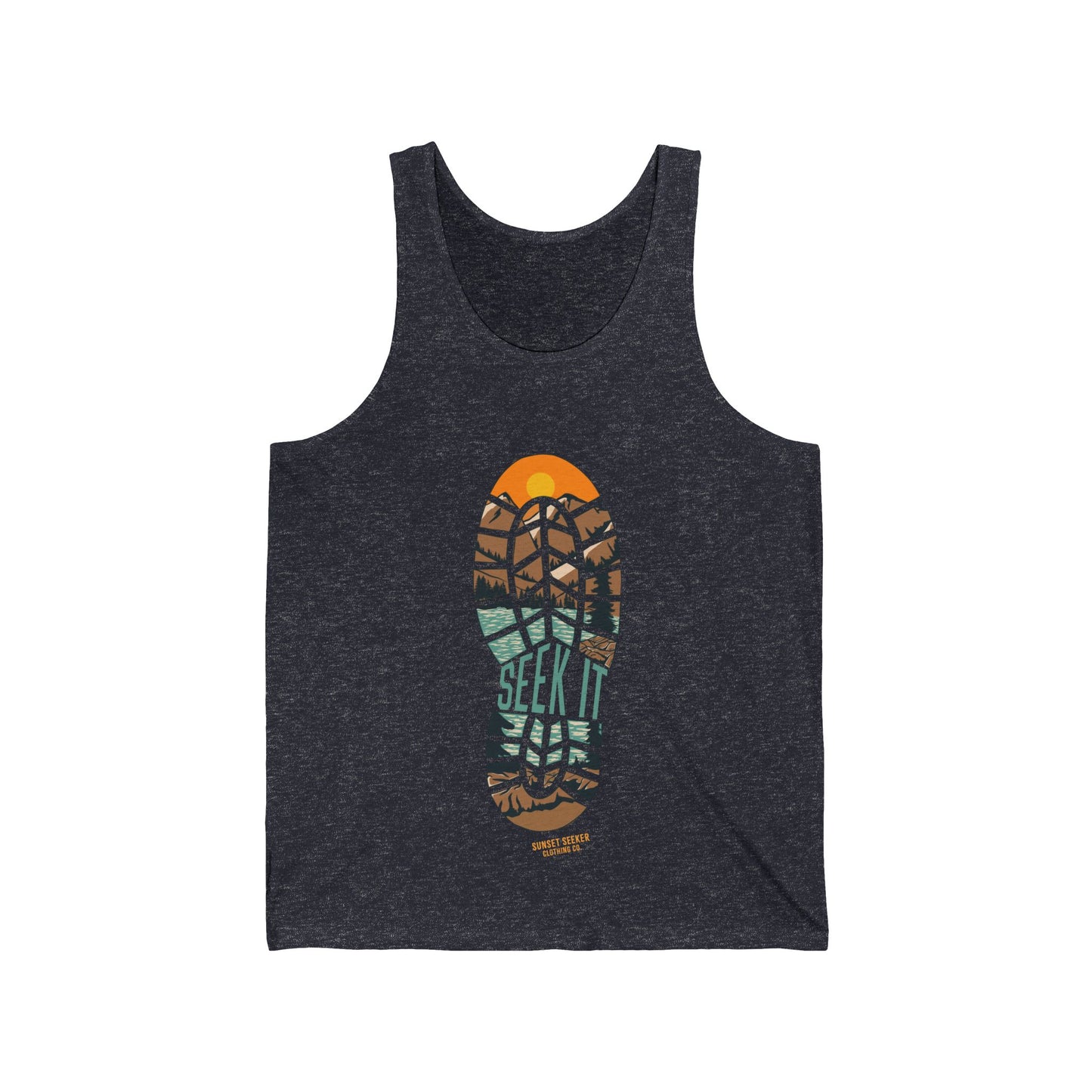 Chase The Sun Seek It Boot Print Unisex Tank Tee