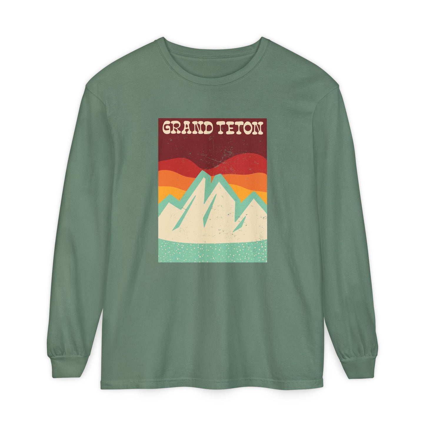 Grand Teton – Retro Sunset Peaks Long Sleeve Tee