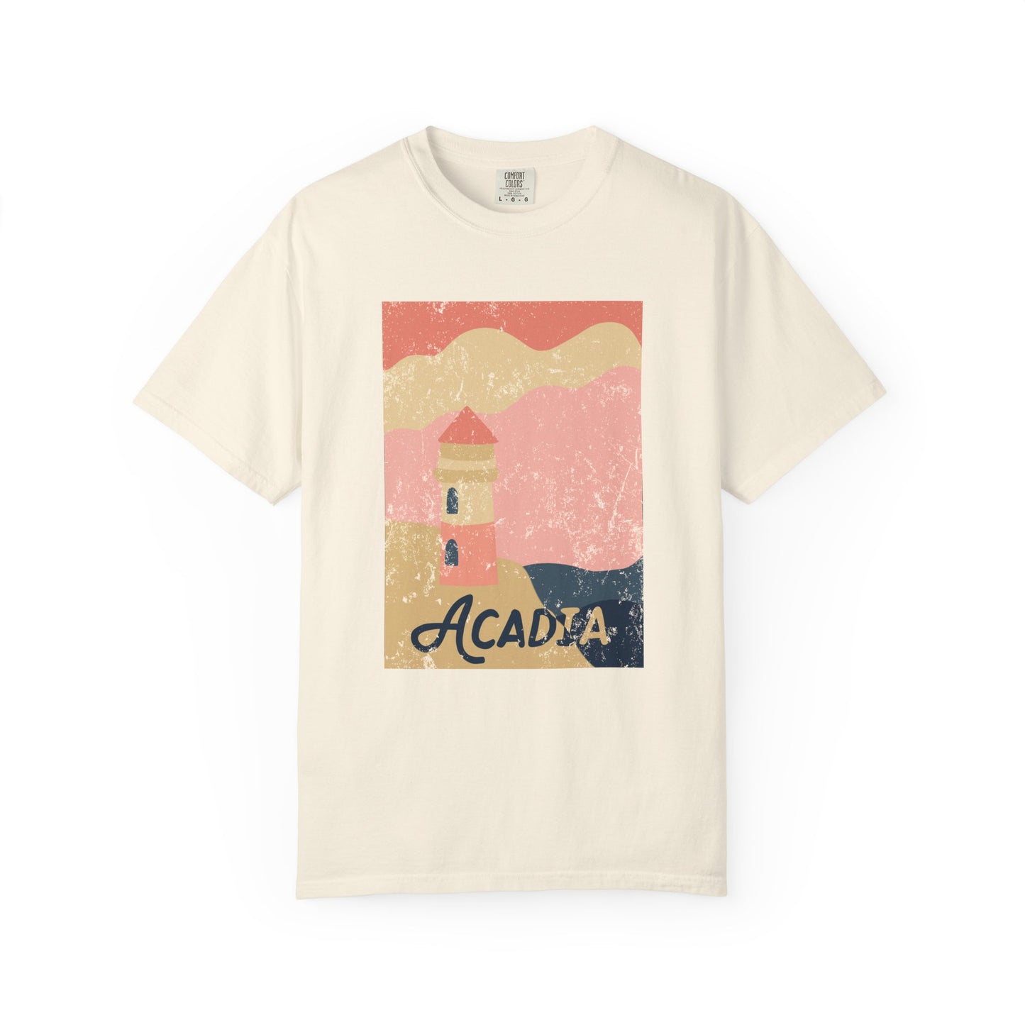 Acadia Lighthouse – Vintage Sunset Tee