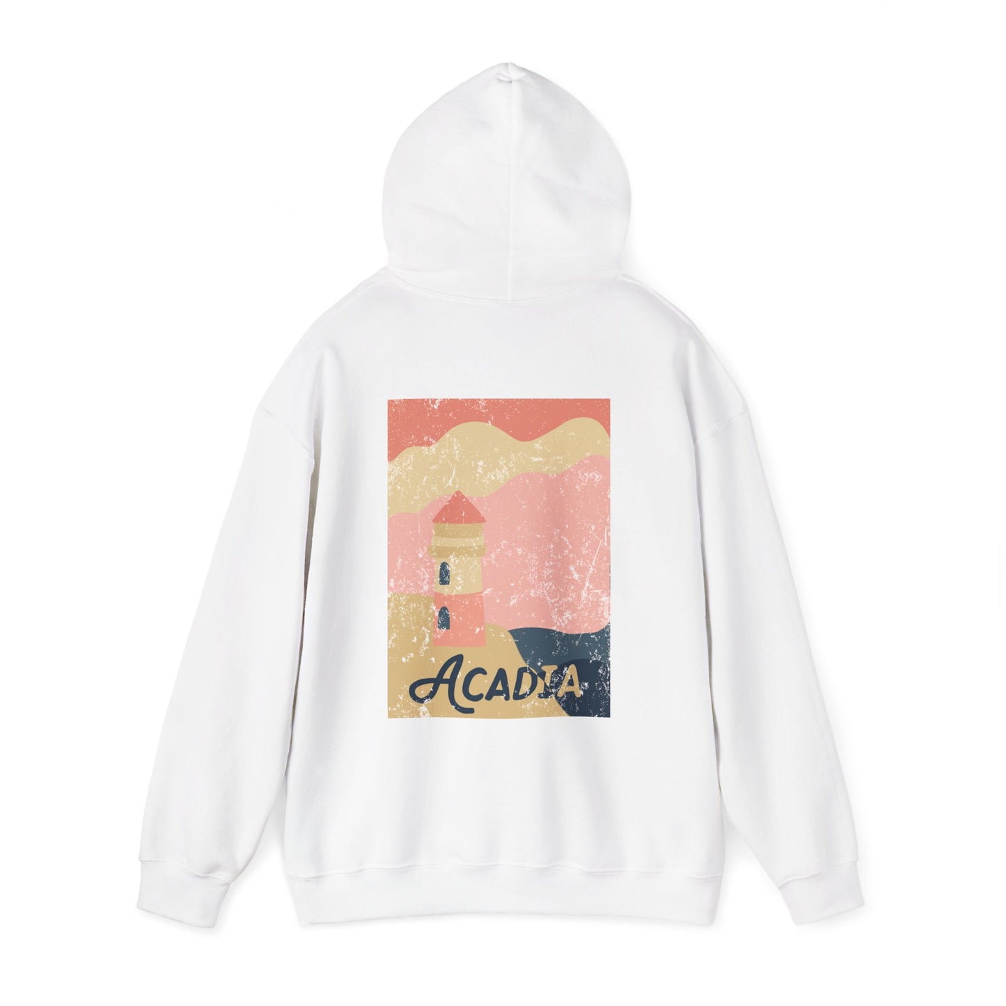 Acadia Lighthouse – Vintage Sunset Soft Hoodie