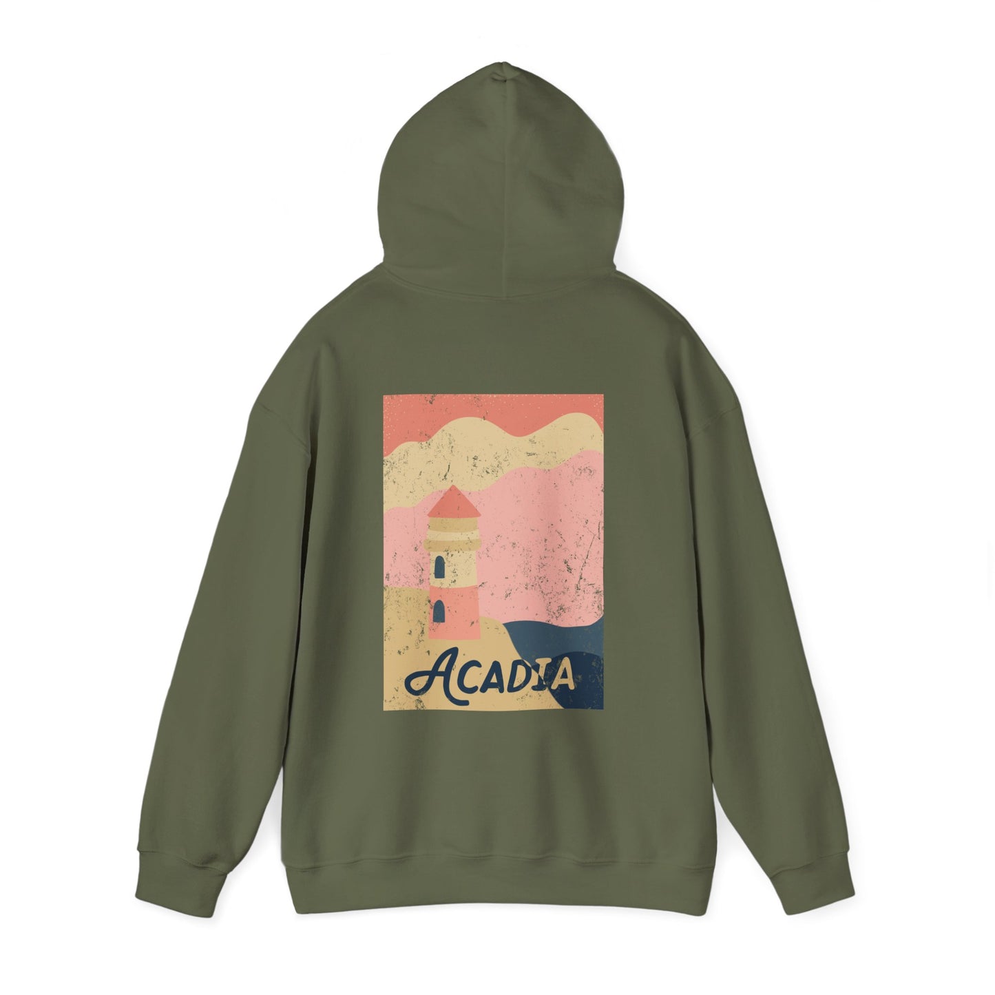 Acadia Lighthouse – Vintage Sunset Soft Hoodie