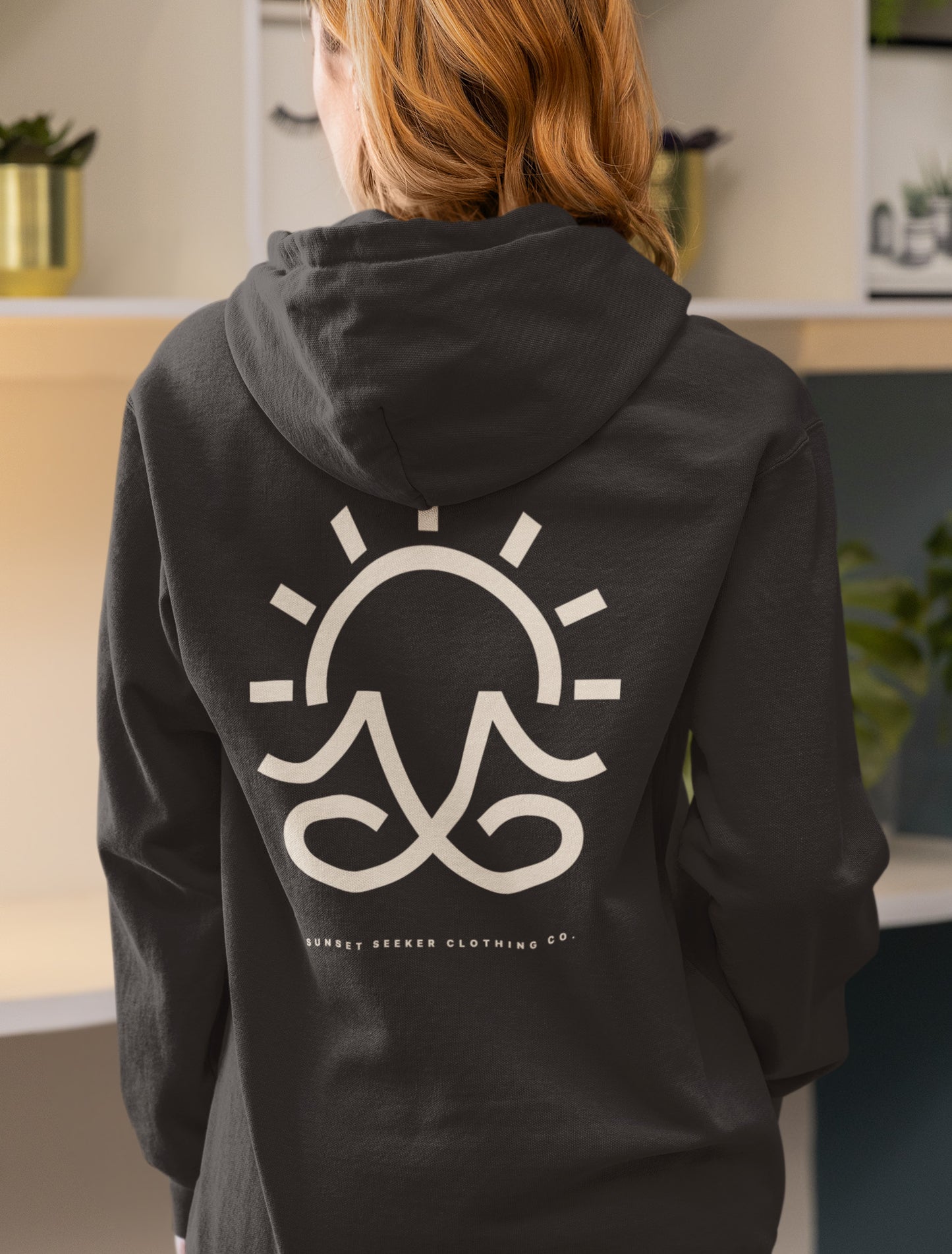 Peace of Mind Sitting Yoga Pose Lightweight Hoodie