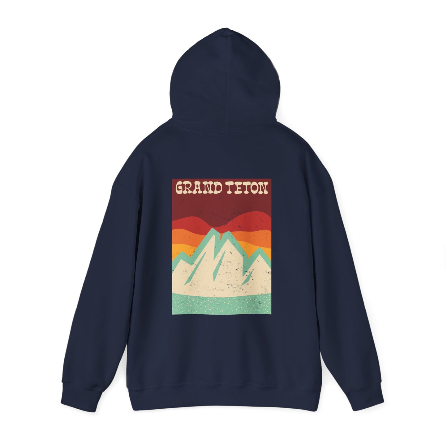 Grand Teton – Retro Sunset Peaks Soft Hoodie
