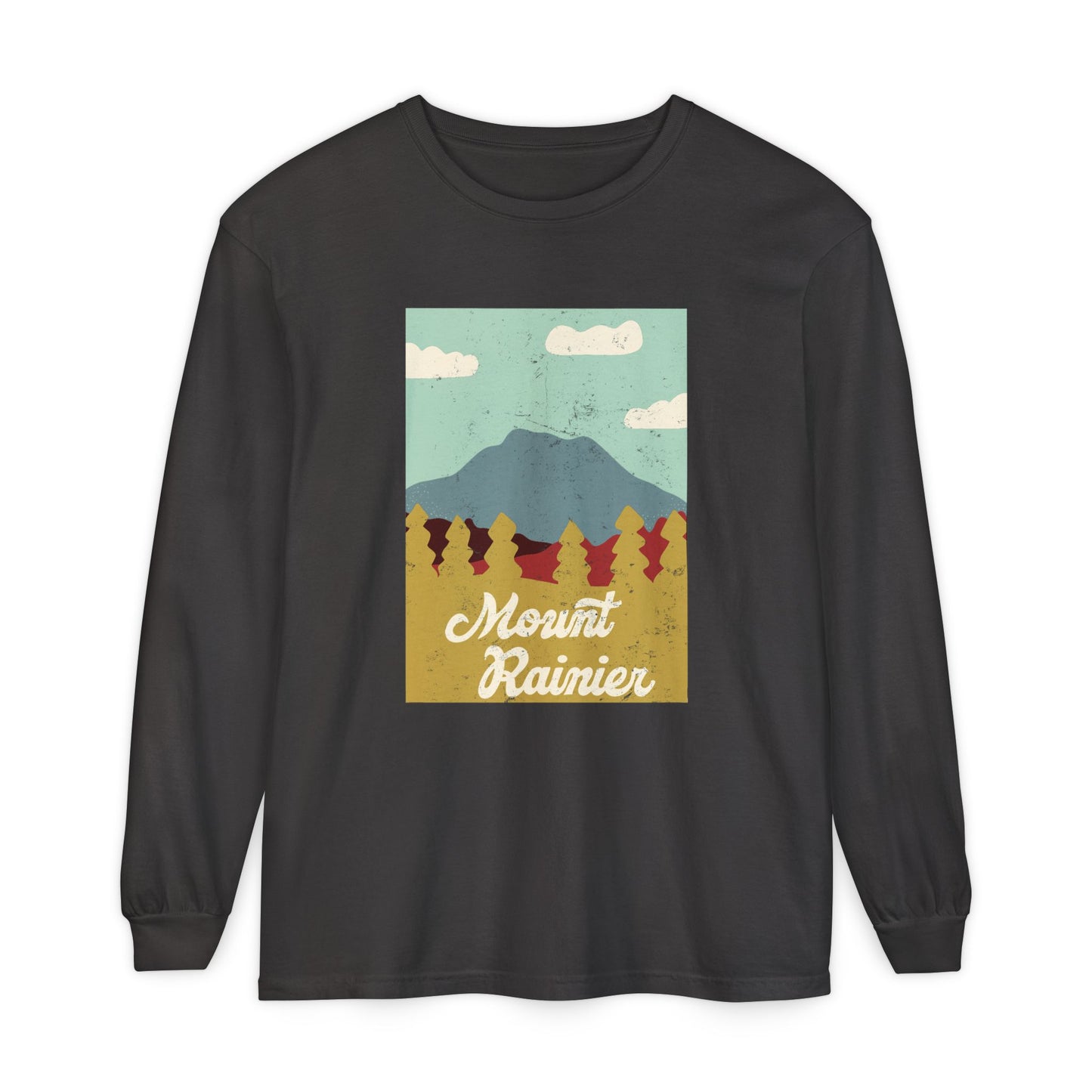 Mount Rainier – Evergreen Skyline Long Sleeve Tee