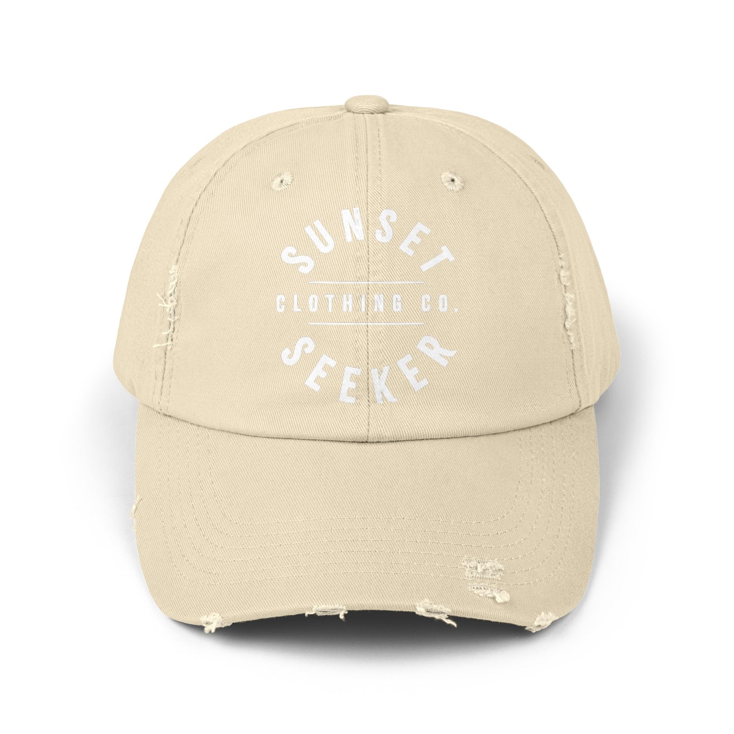 Sunset Seeker Brand "Your New Favorite" Distressed Ball Cap