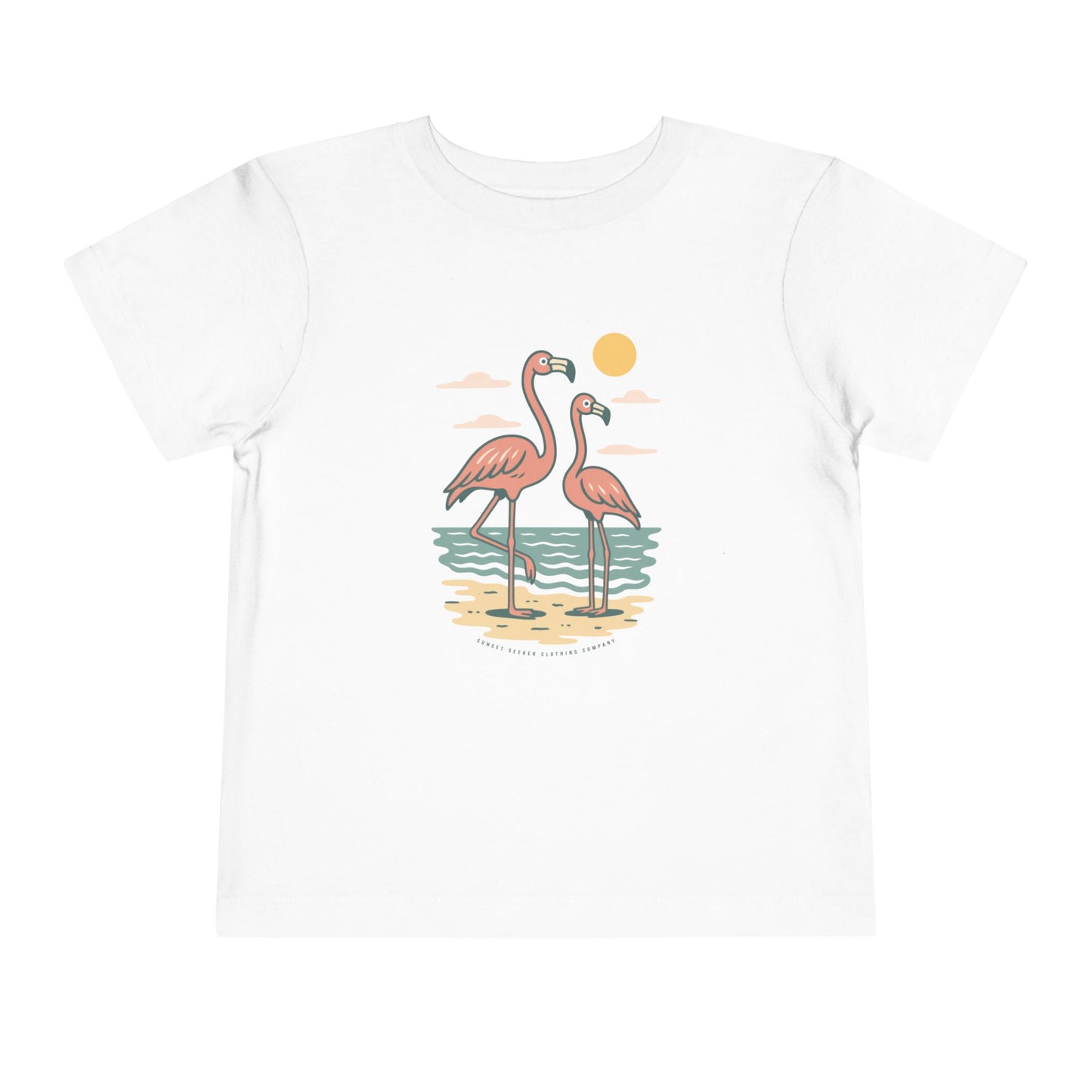 Toddler Beachy Flamingos Tee (2T-5T)