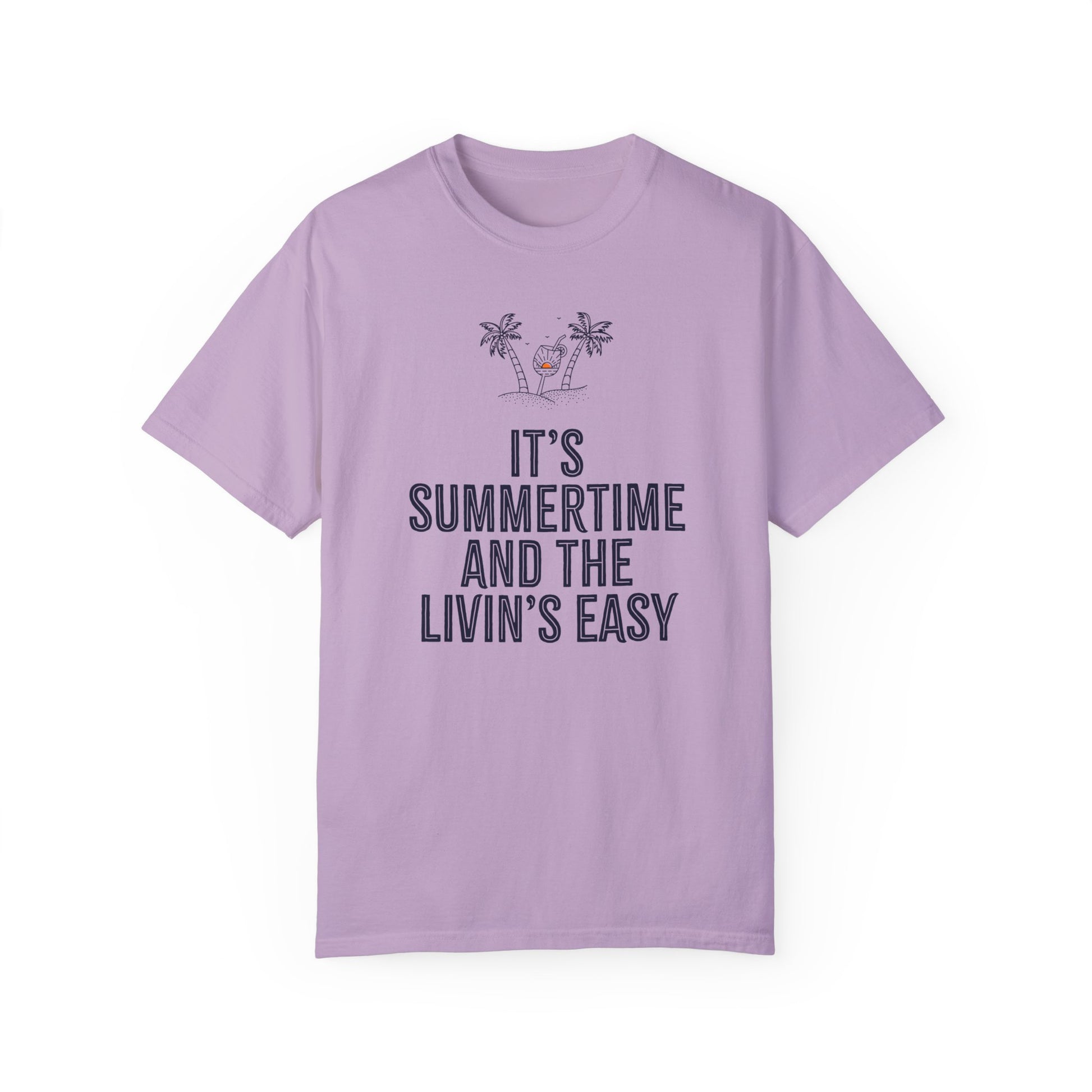 It's Summertime and the Livin's Easy t-shirt in Orchid