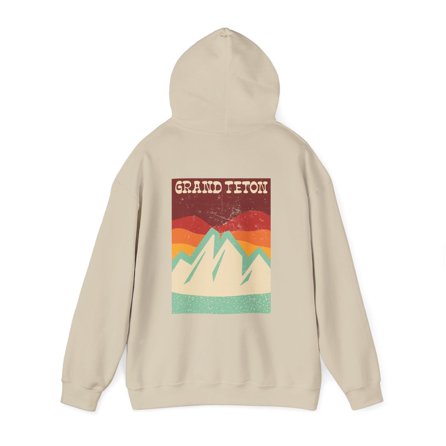 Grand Teton – Retro Sunset Peaks Soft Hoodie