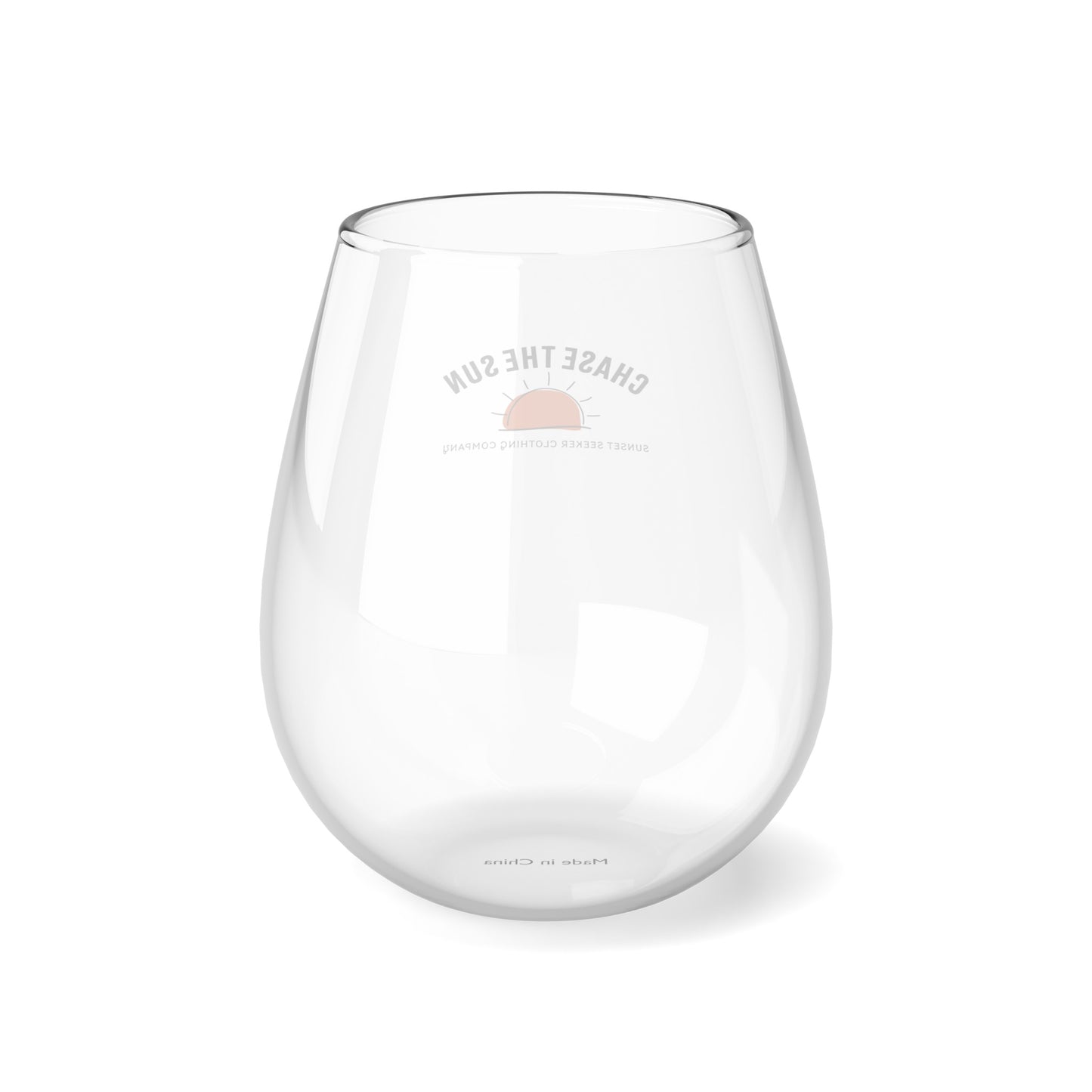 Chase The Sun Stemless Wine Glass