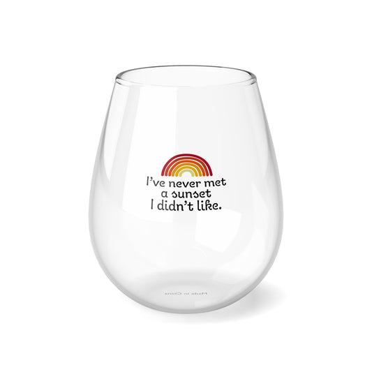 Sunset Seeker Stemless Wine Glass