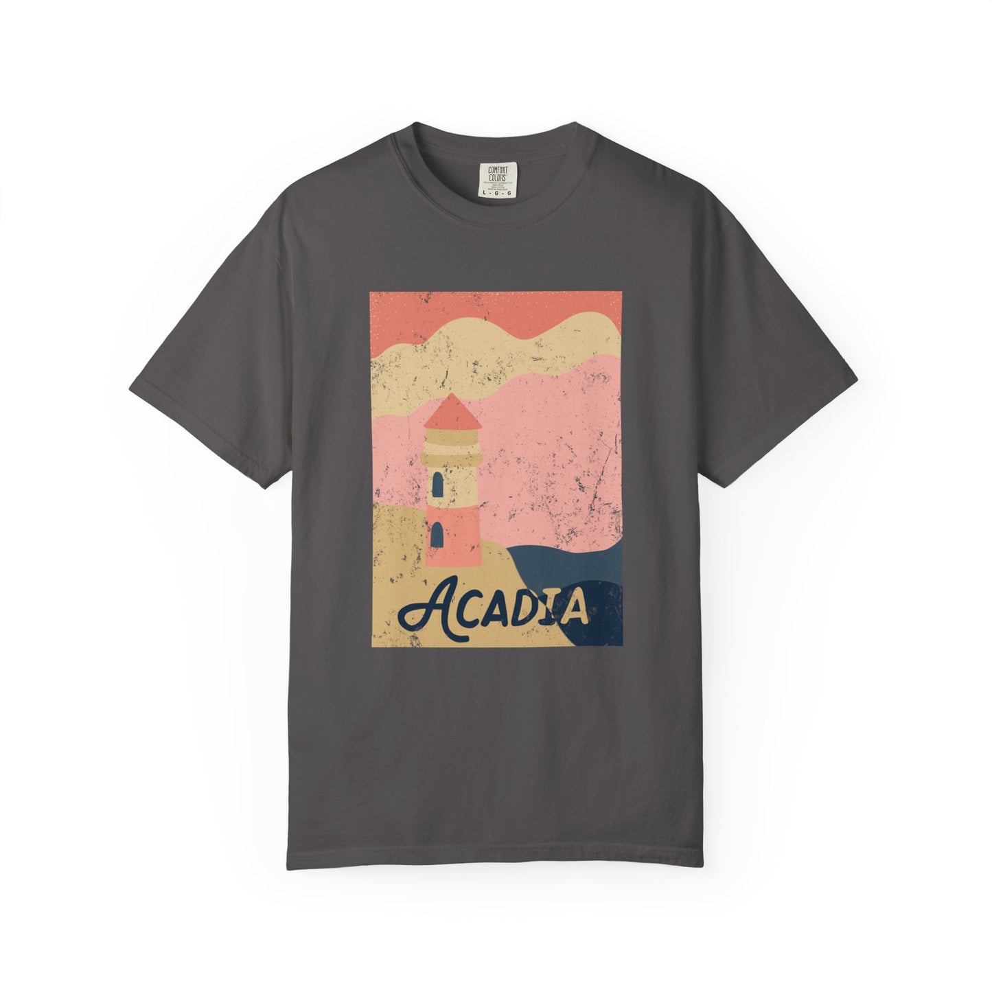 Acadia Lighthouse – Vintage Sunset Tee