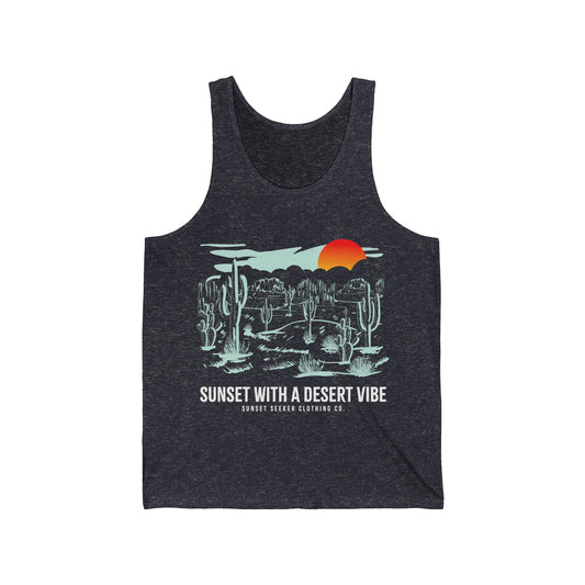 Desert Vibe Sunset Unisex Tank Top Tee