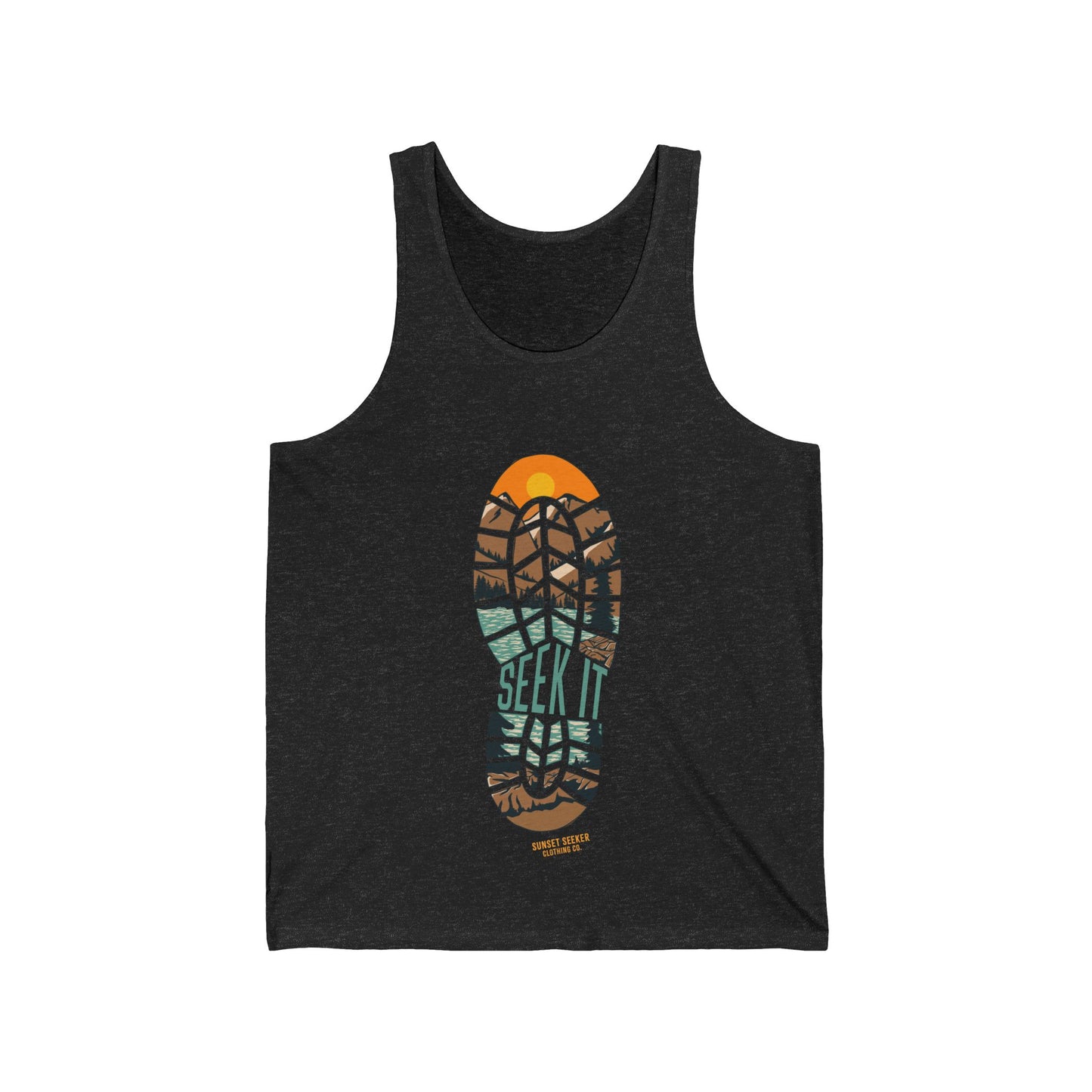 Chase The Sun Seek It Boot Print Unisex Tank Tee