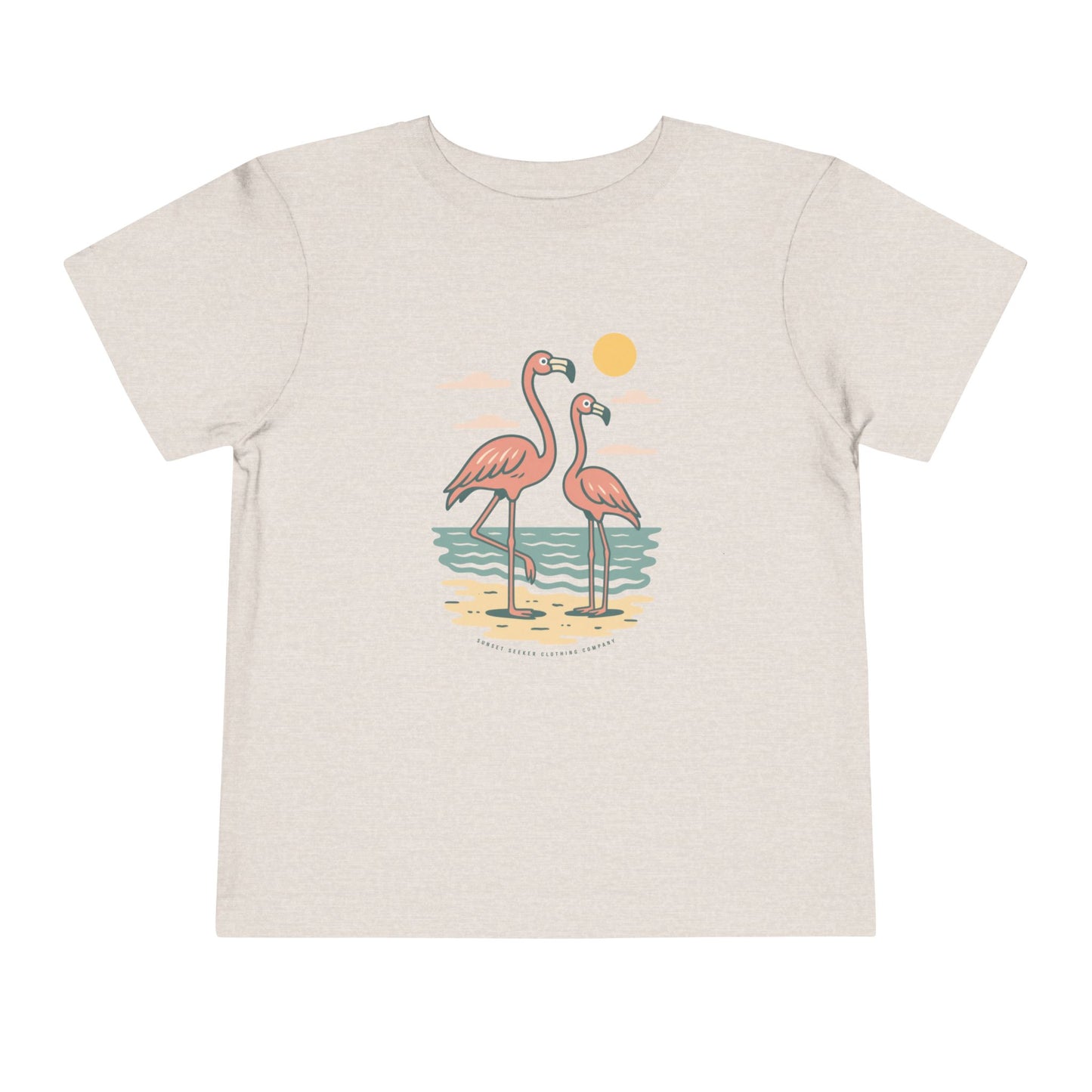 Toddler Beachy Flamingos Tee (2T-5T)