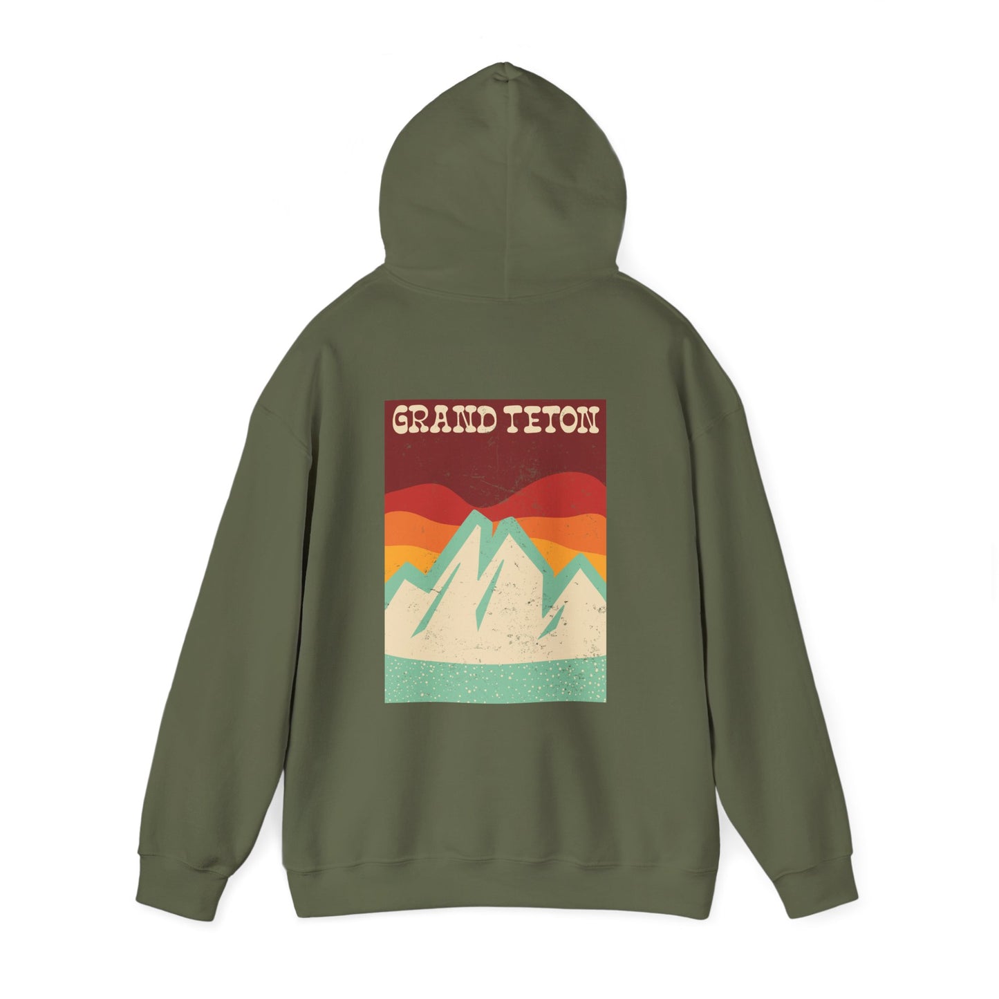 Grand Teton – Retro Sunset Peaks Soft Hoodie