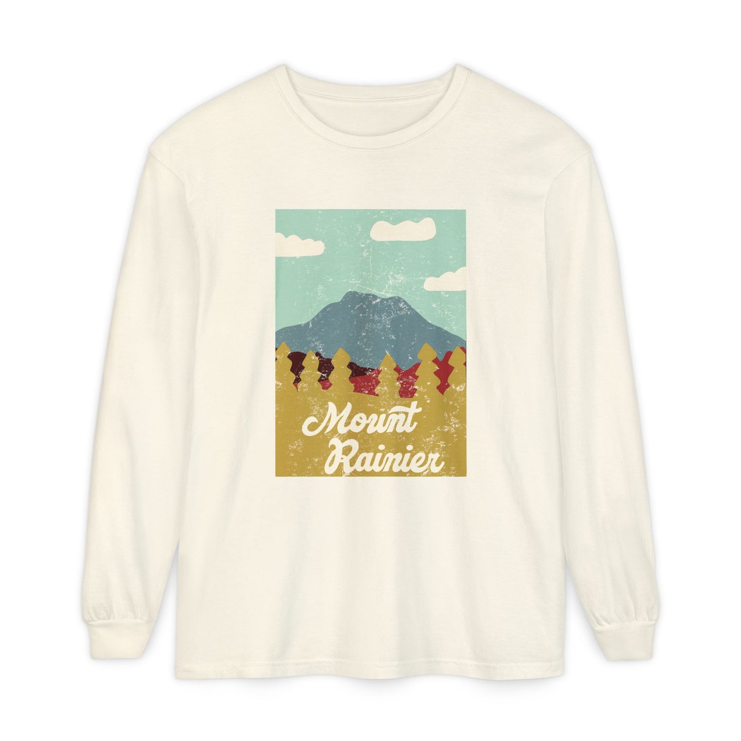 Mount Rainier – Evergreen Skyline Long Sleeve Tee