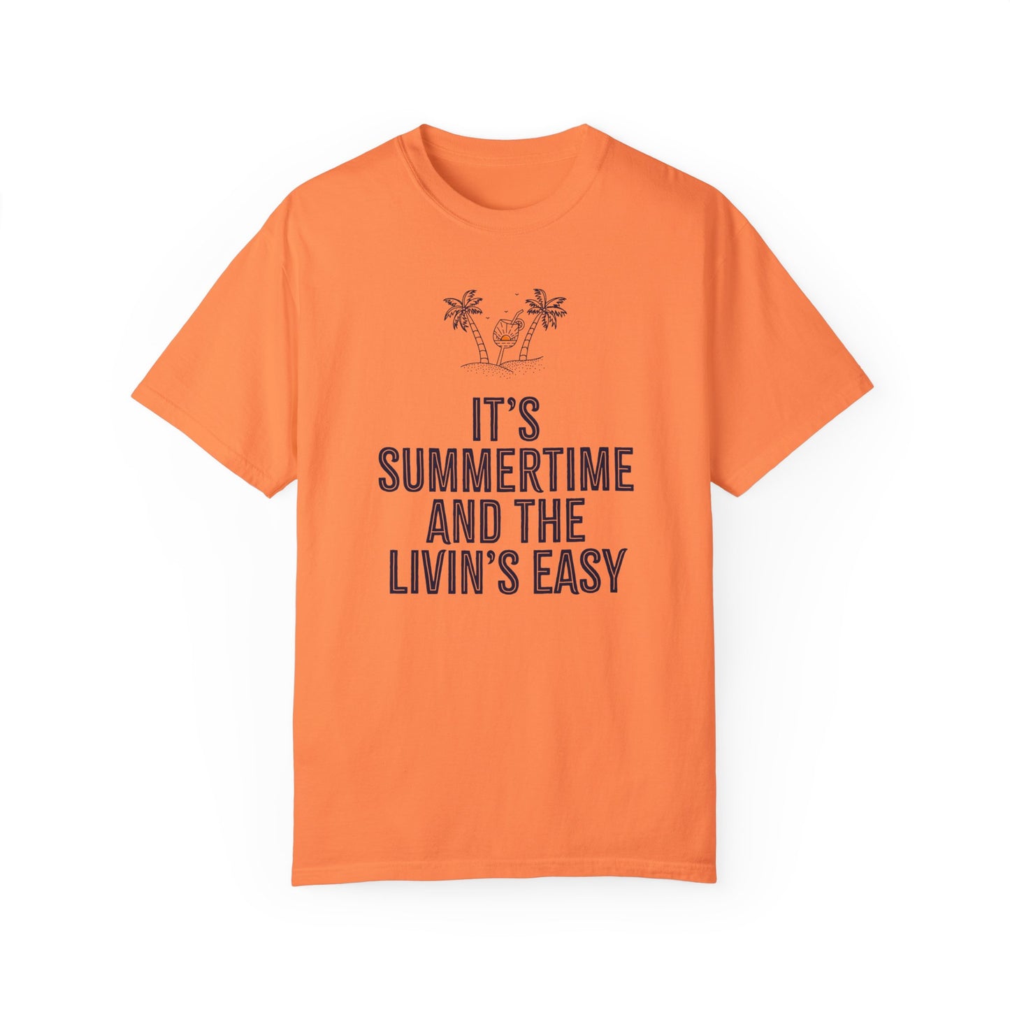 It's Summertime and the Livin's Easy t-shirt in Melon