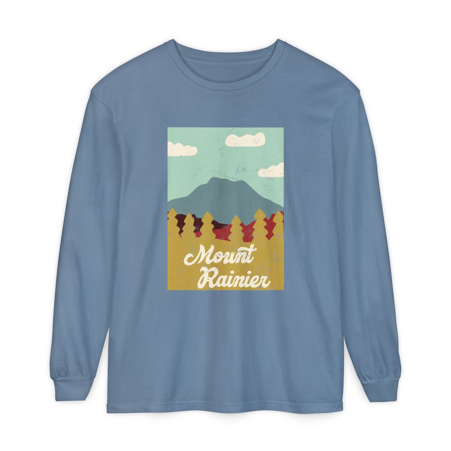 Mount Rainier – Evergreen Skyline Long Sleeve Tee
