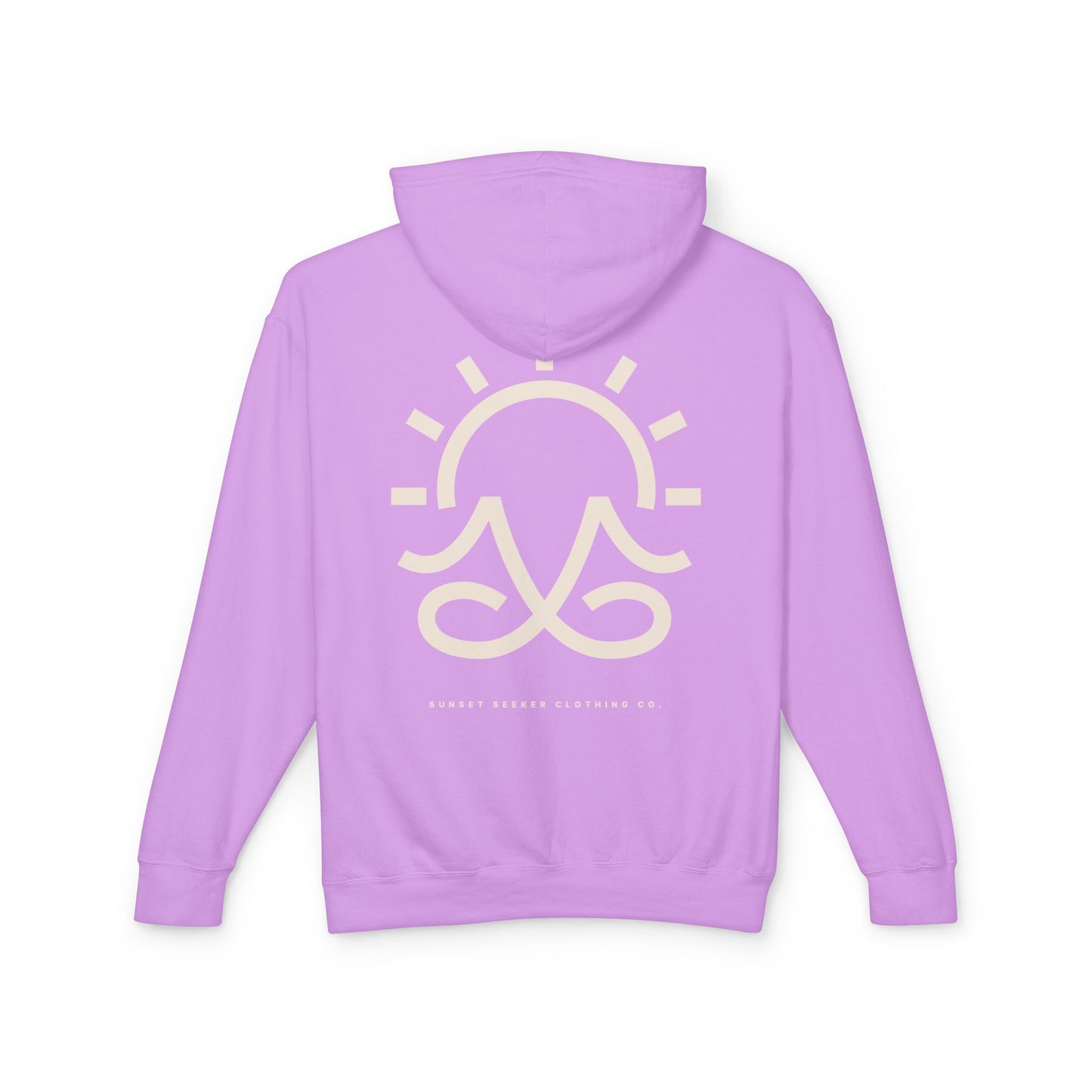 Peace of Mind Sitting Yoga Pose Lightweight Hoodie