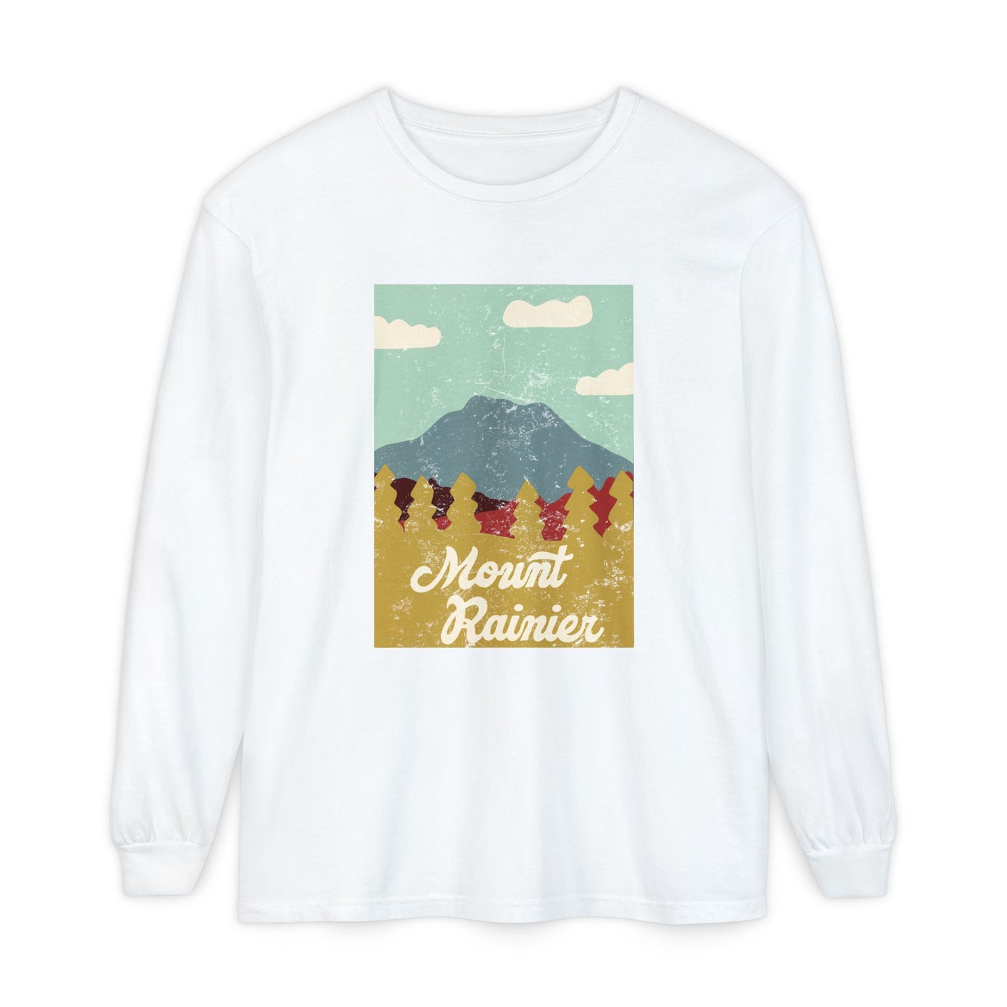Mount Rainier – Evergreen Skyline Long Sleeve Tee