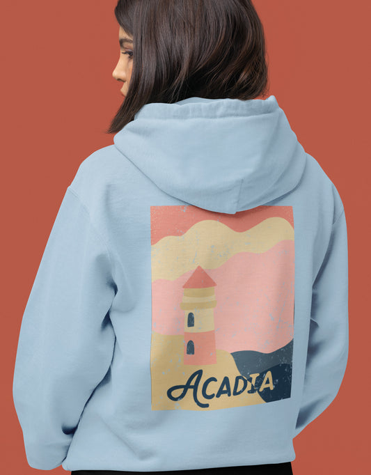 Acadia Lighthouse – Vintage Sunset Soft Hoodie