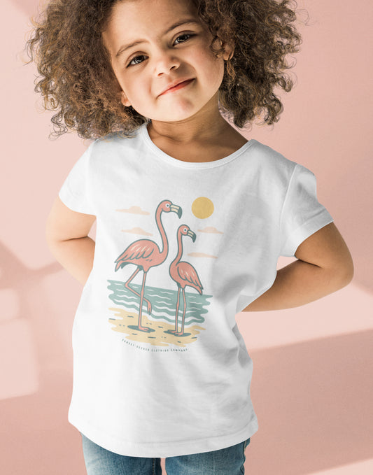 Toddler Beachy Flamingos Tee (2T-5T)
