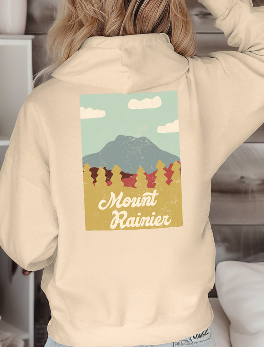 Mount Rainier – Evergreen Skyline Soft Hoodie