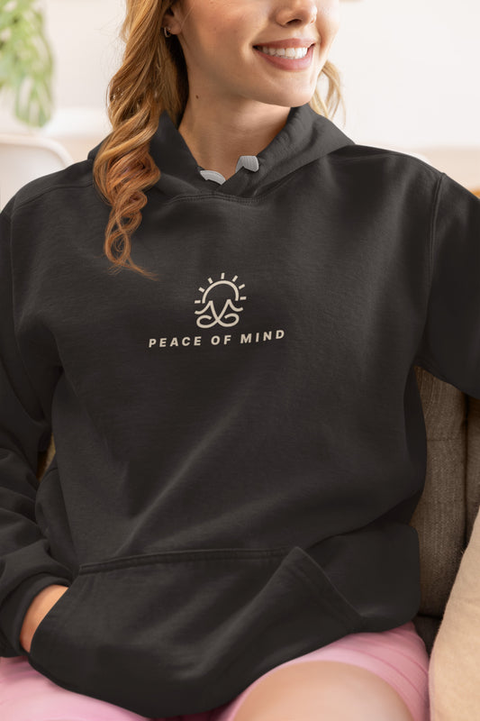 Peace of Mind Sitting Yoga Pose Lightweight Hoodie