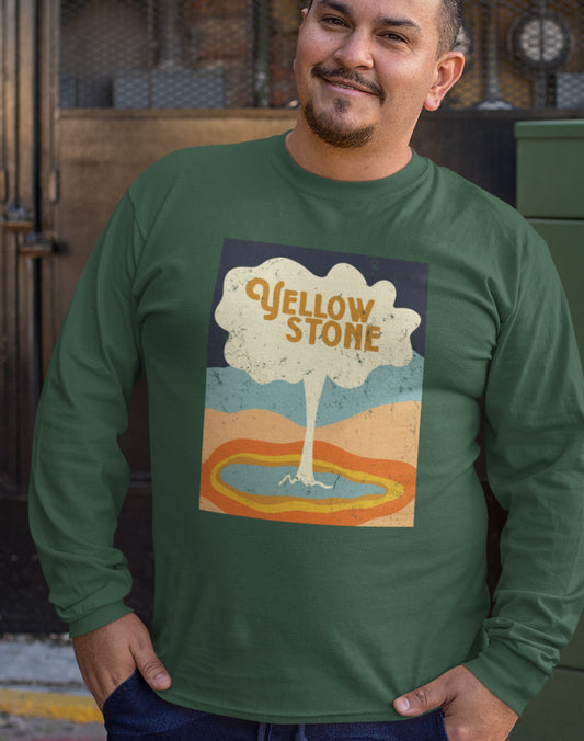 Yellowstone – Retro Geyser Glow Long Sleeve Tee